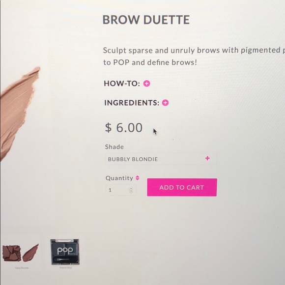 Pop Beauty Brow Duette In Bubbly Blondie - Picture 4 of 4